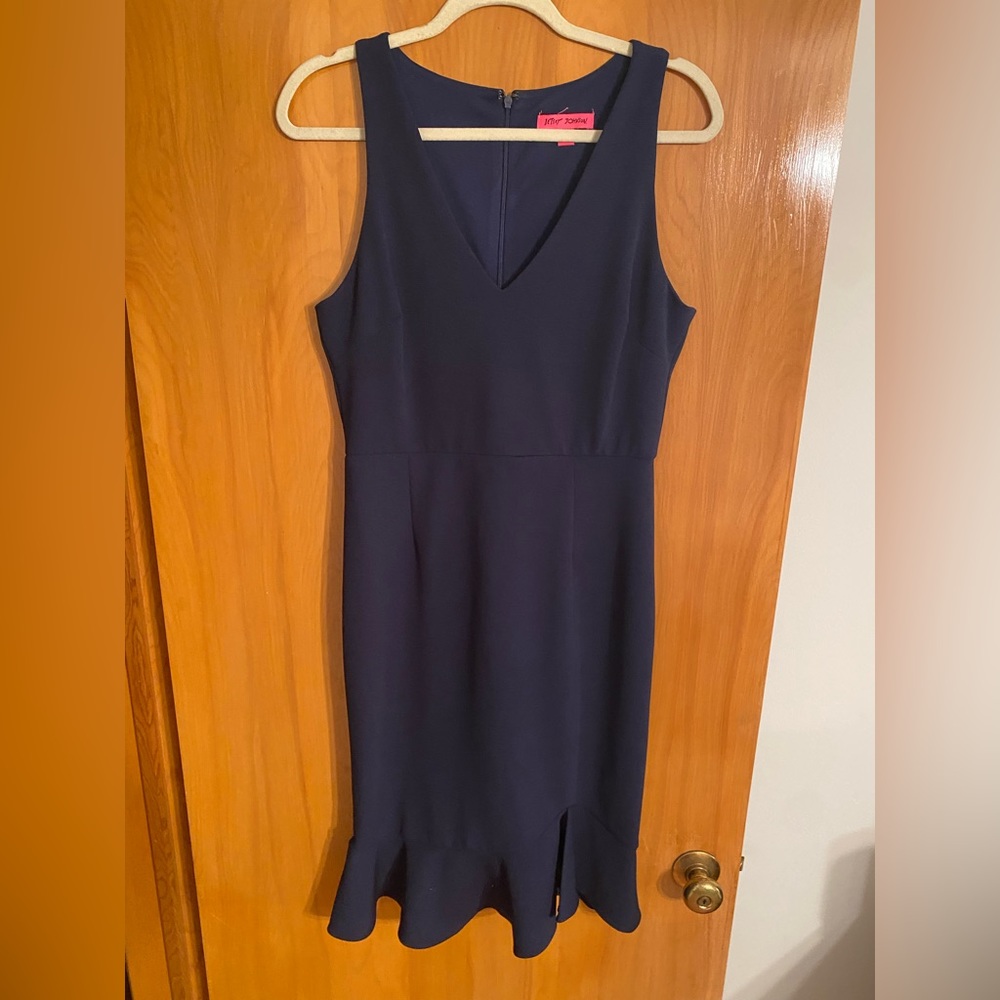 Betsey Johnson navy blue cocktail dress NWOT